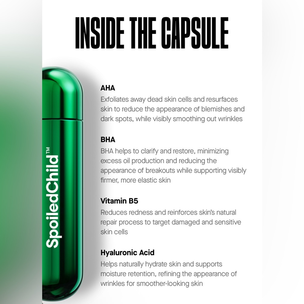 Anti-Aging Glycolic Renewing Serum AHA BHA Vitamin B5 Hyaluronic Acid - Picture 3 of 3